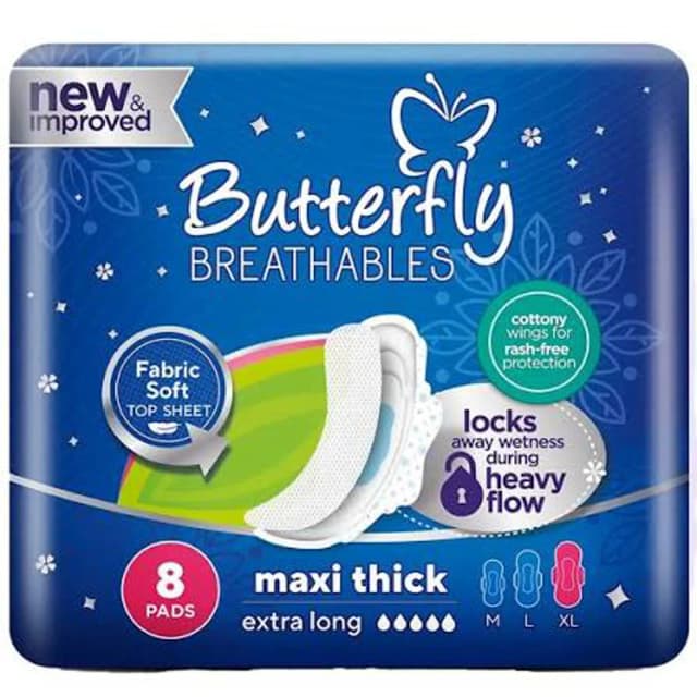 Butterfly Maxi Thick Extra Long 8 Pads