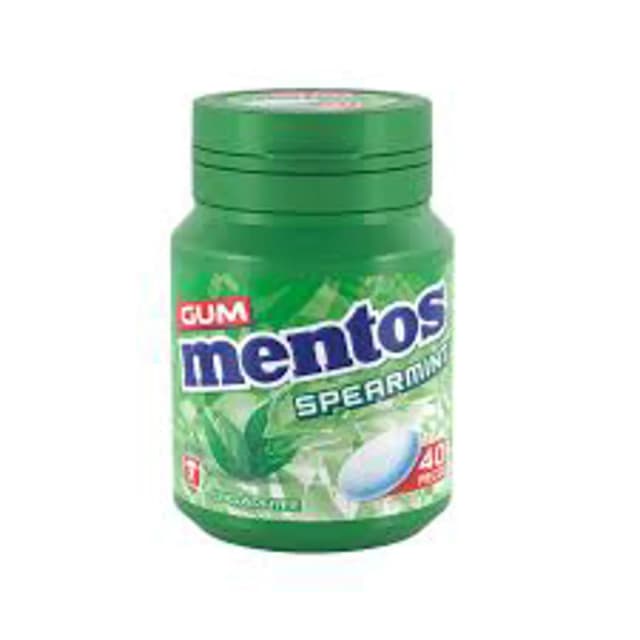 Mentos Spearmint Gum Bottle 40Pcs