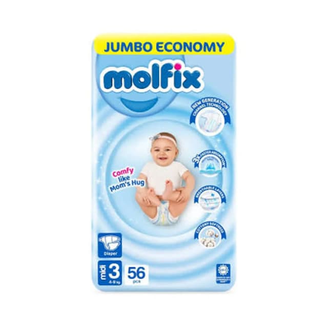 Molfix Diapers No.3 Midi 56pcs