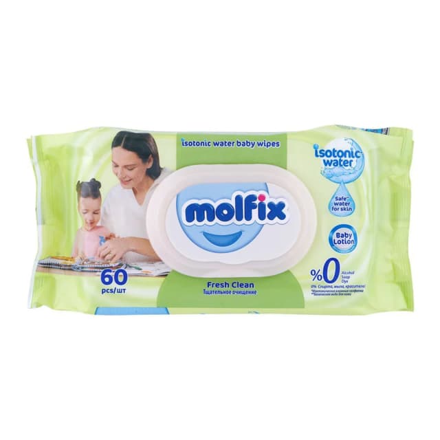 Molfix Isotonic Fresh Clean Baby Wipes 60pcs