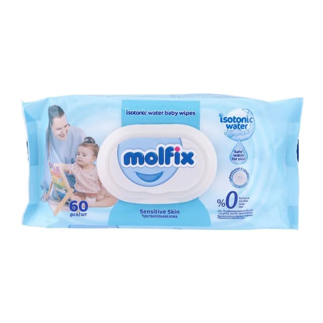 Molfix Isotonic Sensitive Skin Baby Wipes 60pcs