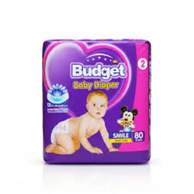 Budget Baby Diapers Mega Pack Smile 80pcs