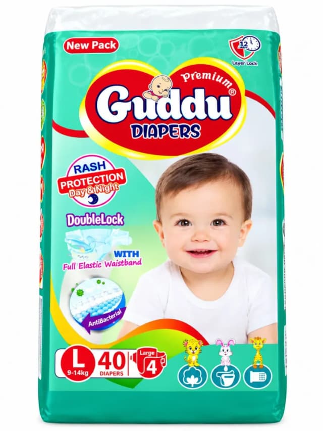 Guddu Premium Diaper Large 40pcs