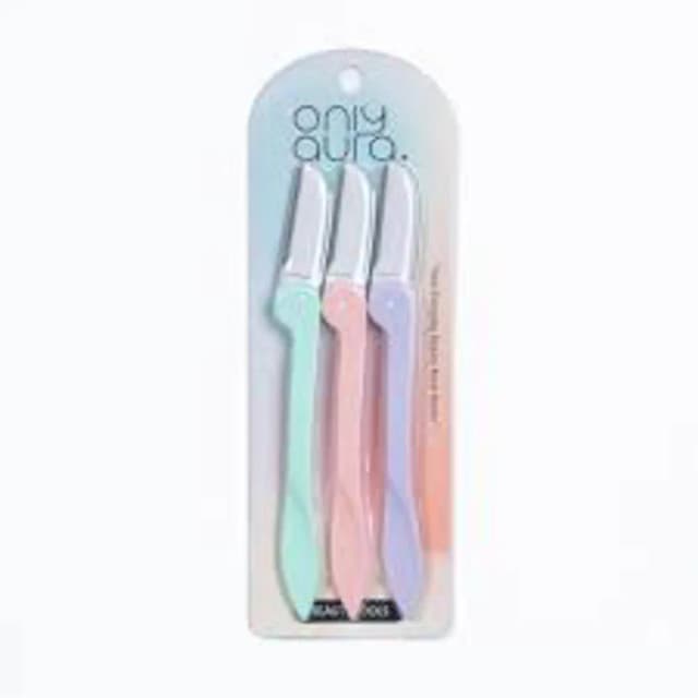 Only Aura Folding Eyebrow Razor 3 Pcs ( 3127A)